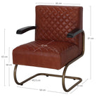 Sillón de piel y acero Avior