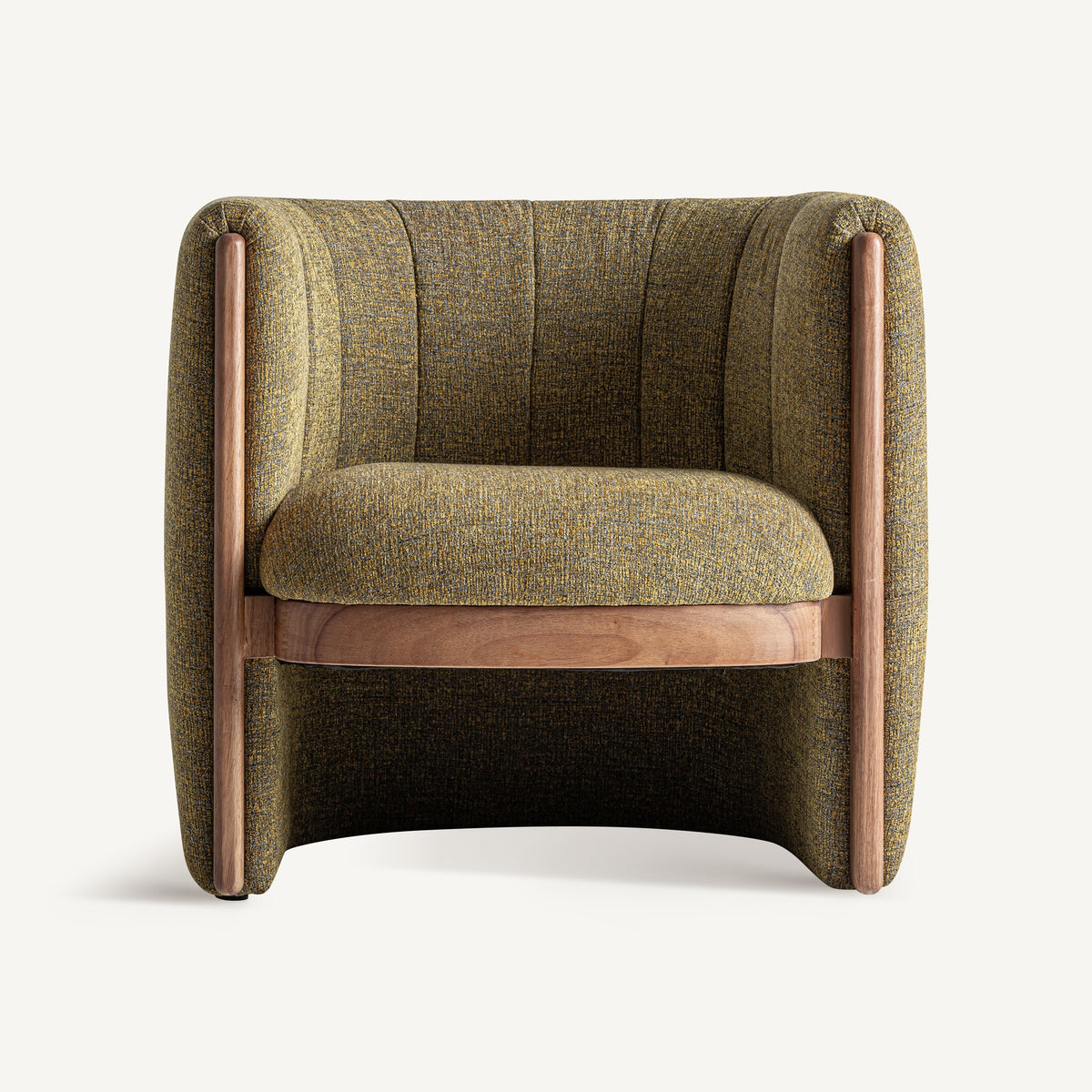Sillón de pino y tapizado jaspeado Protaras