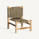 Sillón de rafia y teca Qawra