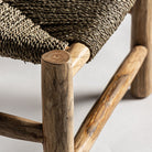 Sillón de rafia y teca Qawra