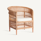 Sillón de ratán con cojín Sant Josep