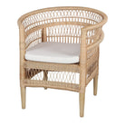 Sillón de ratán natural con brazos Albano