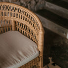 Sillón de ratán natural con brazos Albano