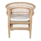 Sillón de ratán natural con brazos Albano
