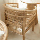 Sillón de ratán natural con brazos Albano