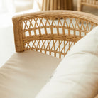 Sillón de ratán natural con brazos Albano