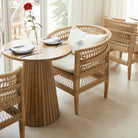 Sillón de ratán natural con brazos Albano