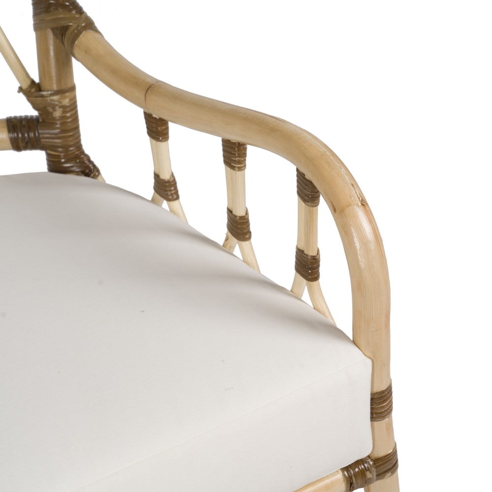 Sillón de Ratán Natural con Cojín - pino_y_jacaranda