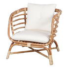Sillón de ratán natural con cojín Tecla