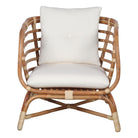Sillón de ratán natural con cojín Tecla