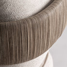 Sillón de ratán tapizado beige Cala Boix