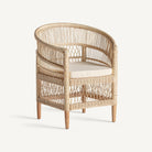 Sillón de ratán y madera mindi Sant Josep