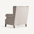 Sillón de respaldo alto de fresno y crema Aigües Blanques
