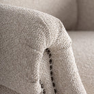 Sillón de respaldo alto de fresno y crema Aigües Blanques