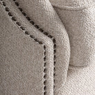 Sillón de respaldo alto de fresno y crema Aigües Blanques