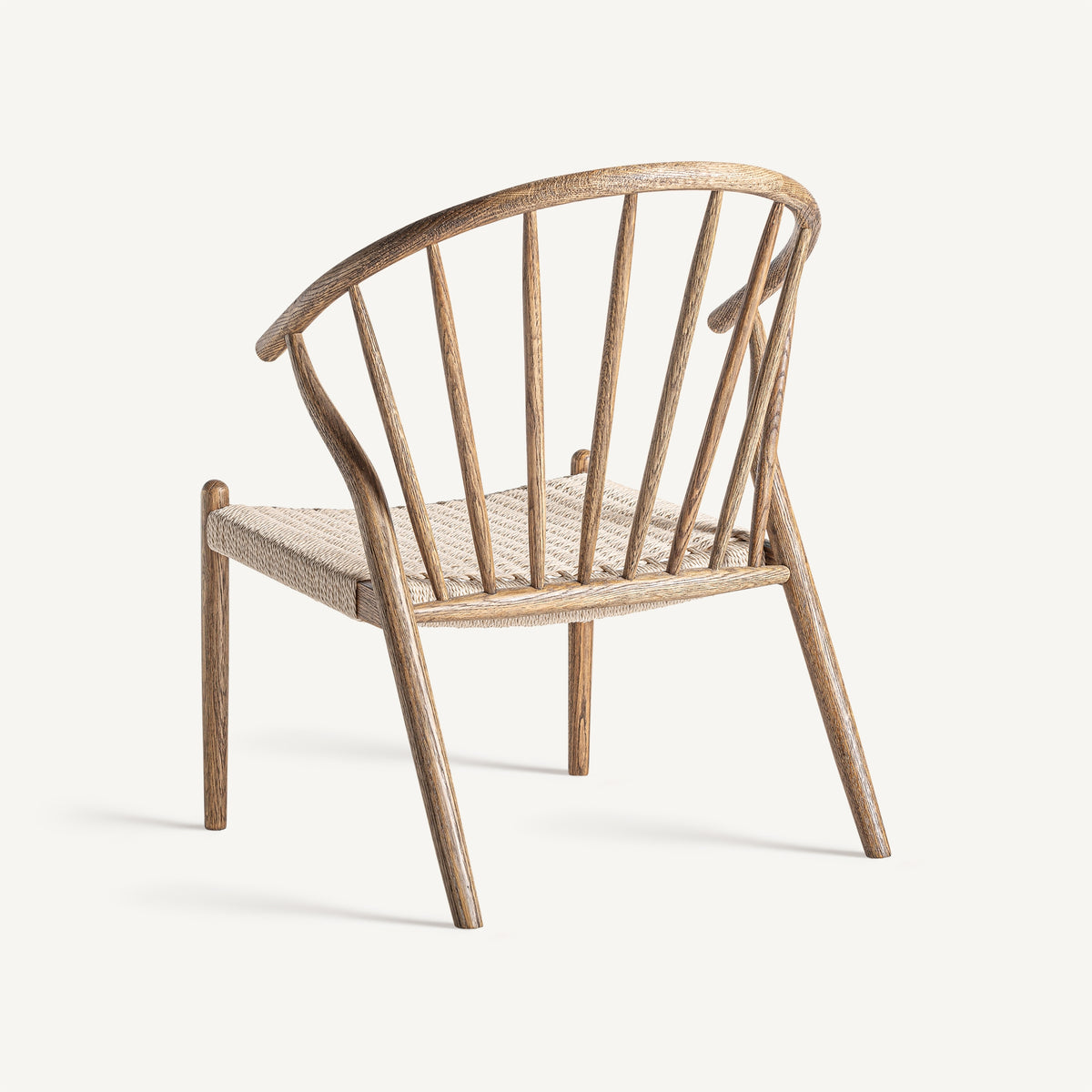 Sillón de roble y cuerda clara Ses Margalides