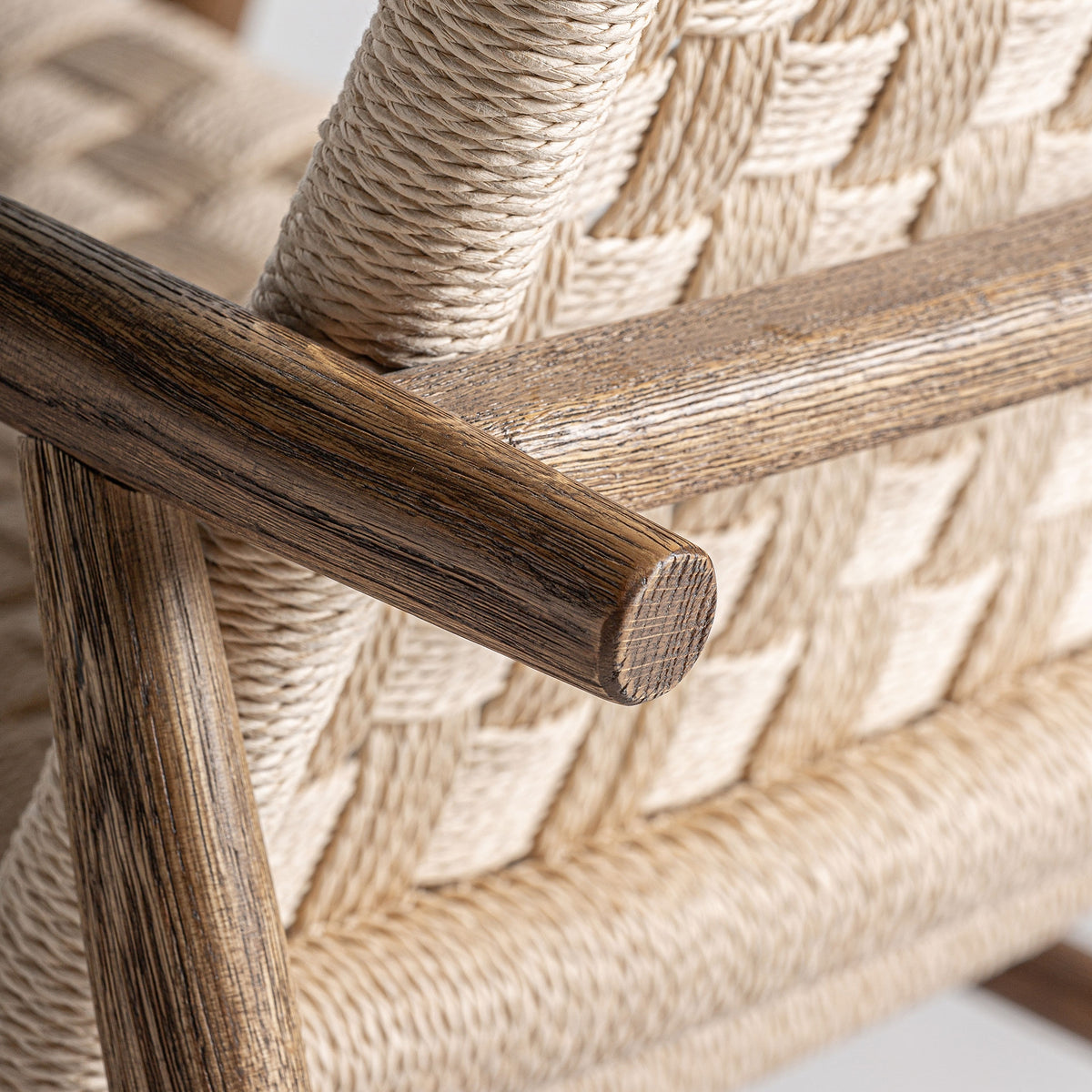 Sillón de roble y cuerda Es Figueral