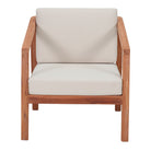 Sillón de teca con cojín Ravi