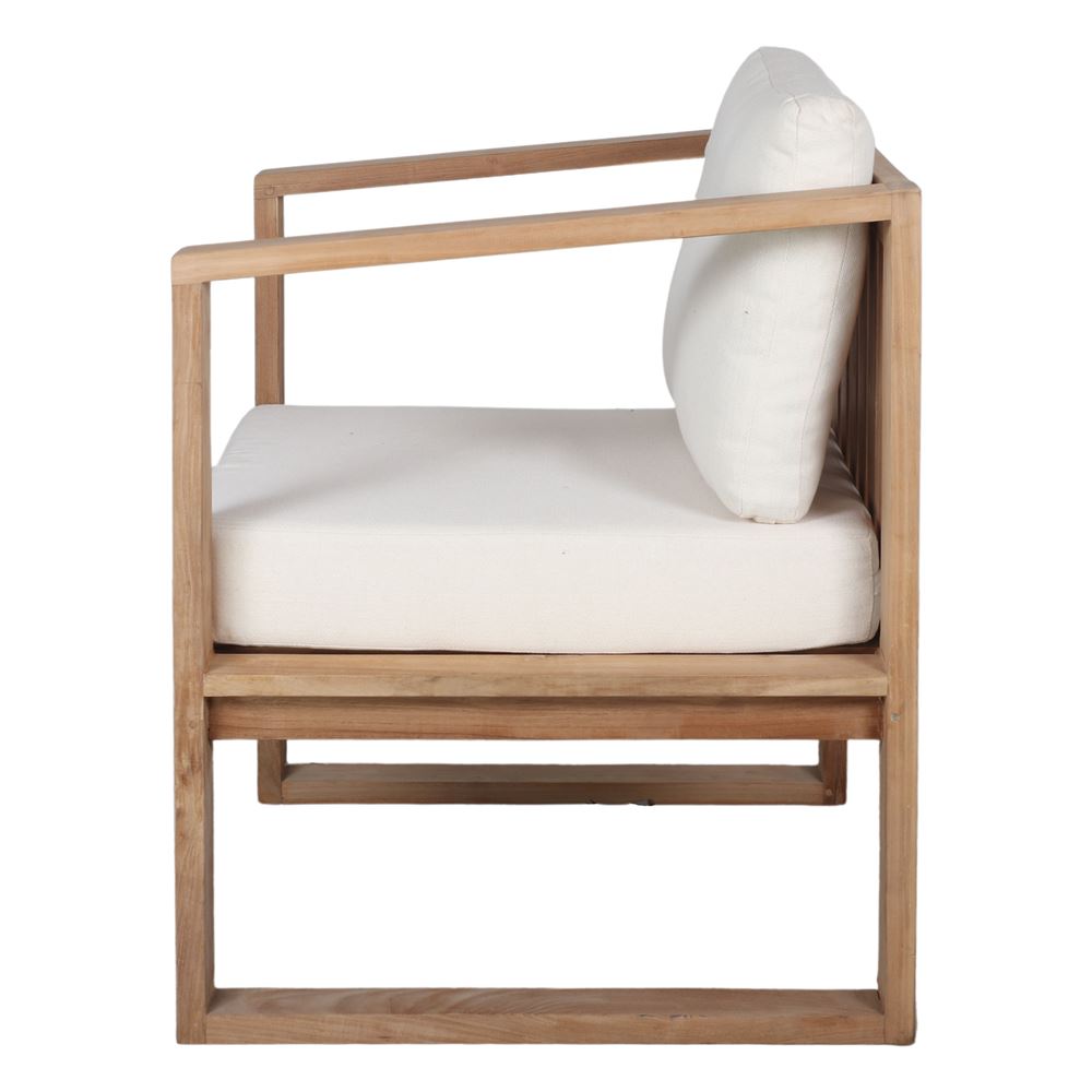 Sillón de teca con cojines Amleto
