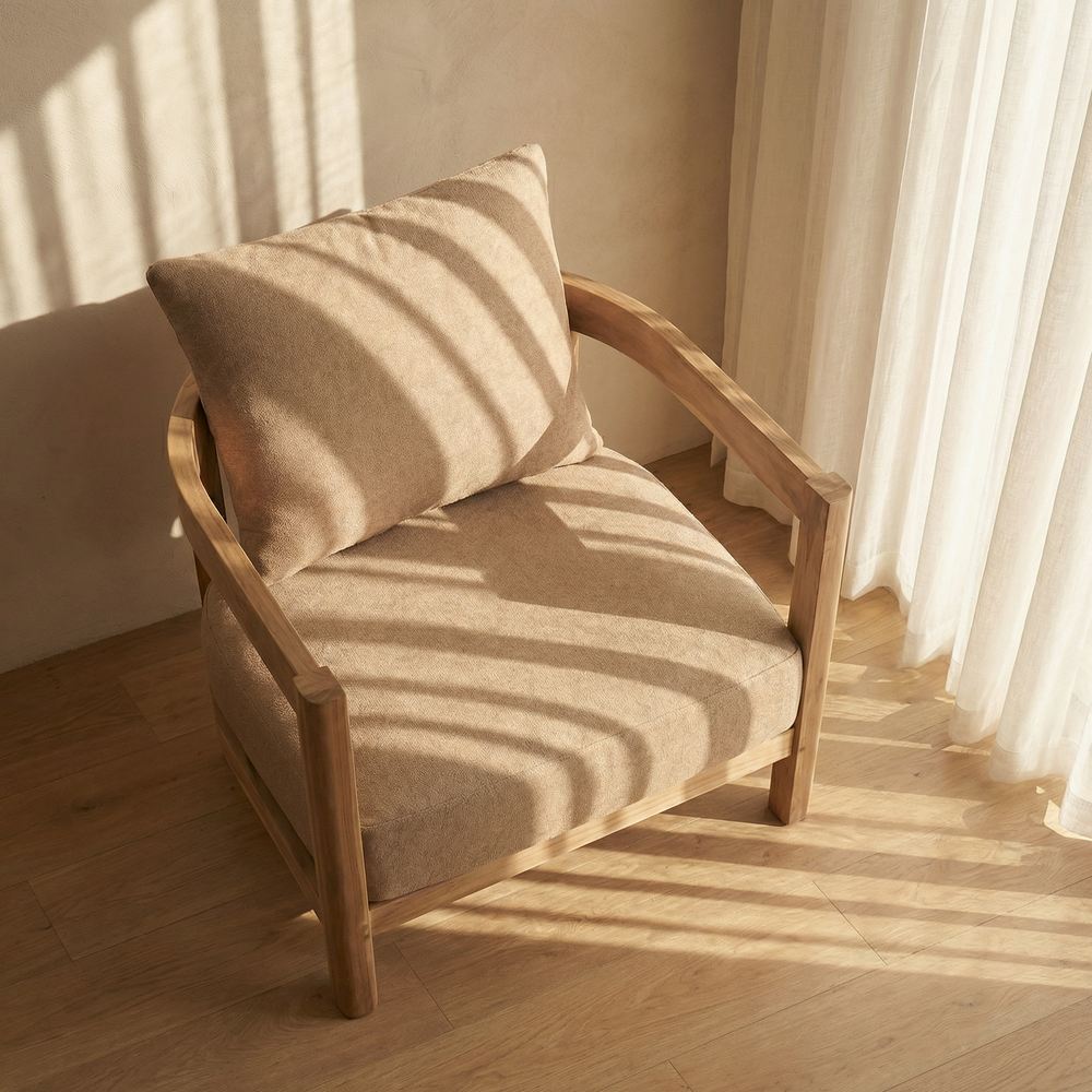 Sillón de teca con cojines Frida