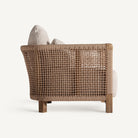 Sillón de teca reciclada con cojines beige Cala Codolar
