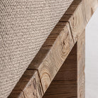 Sillón de teca reciclada y cojines beige Cala Roja