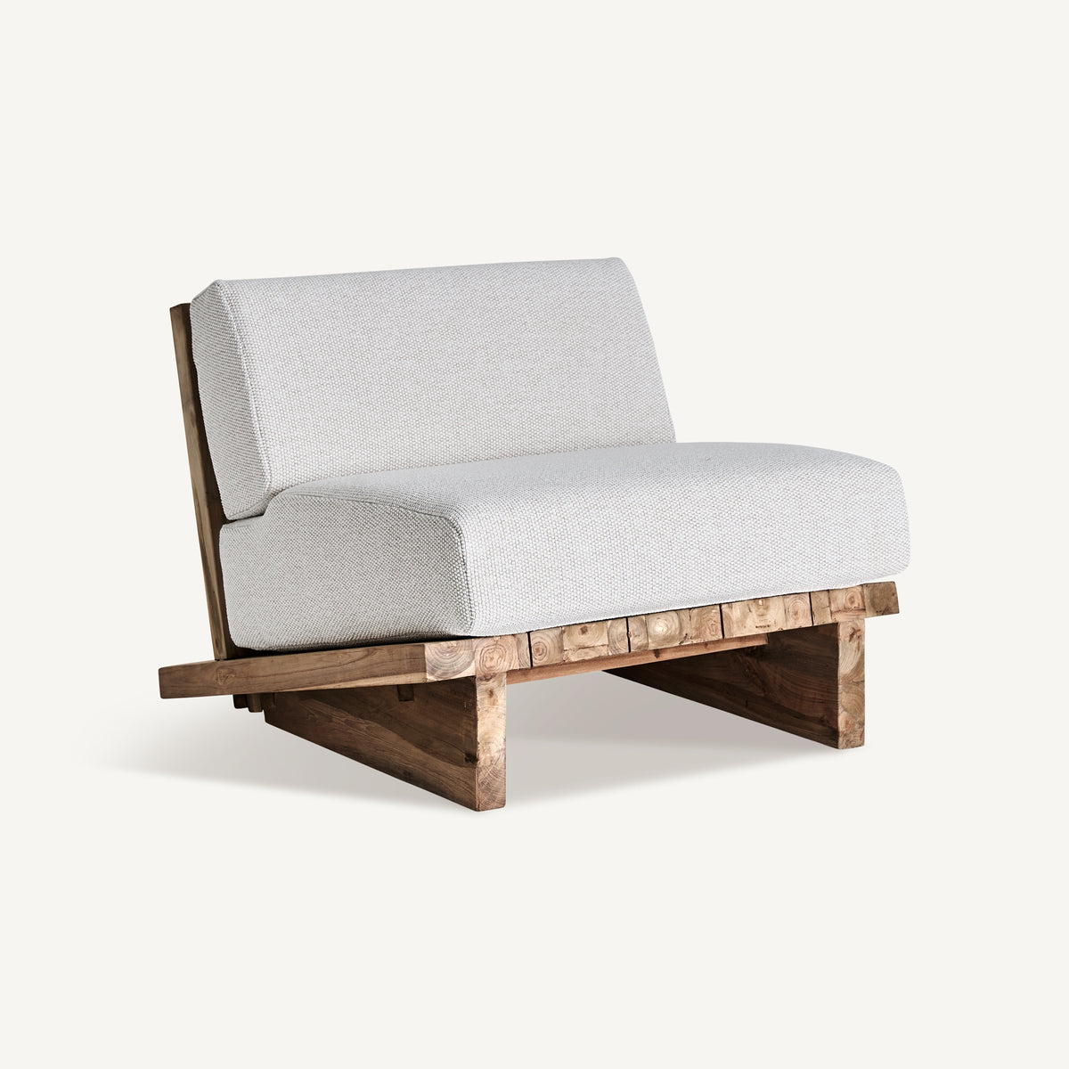 Sillón de teca reciclada y polipropileno Koločep