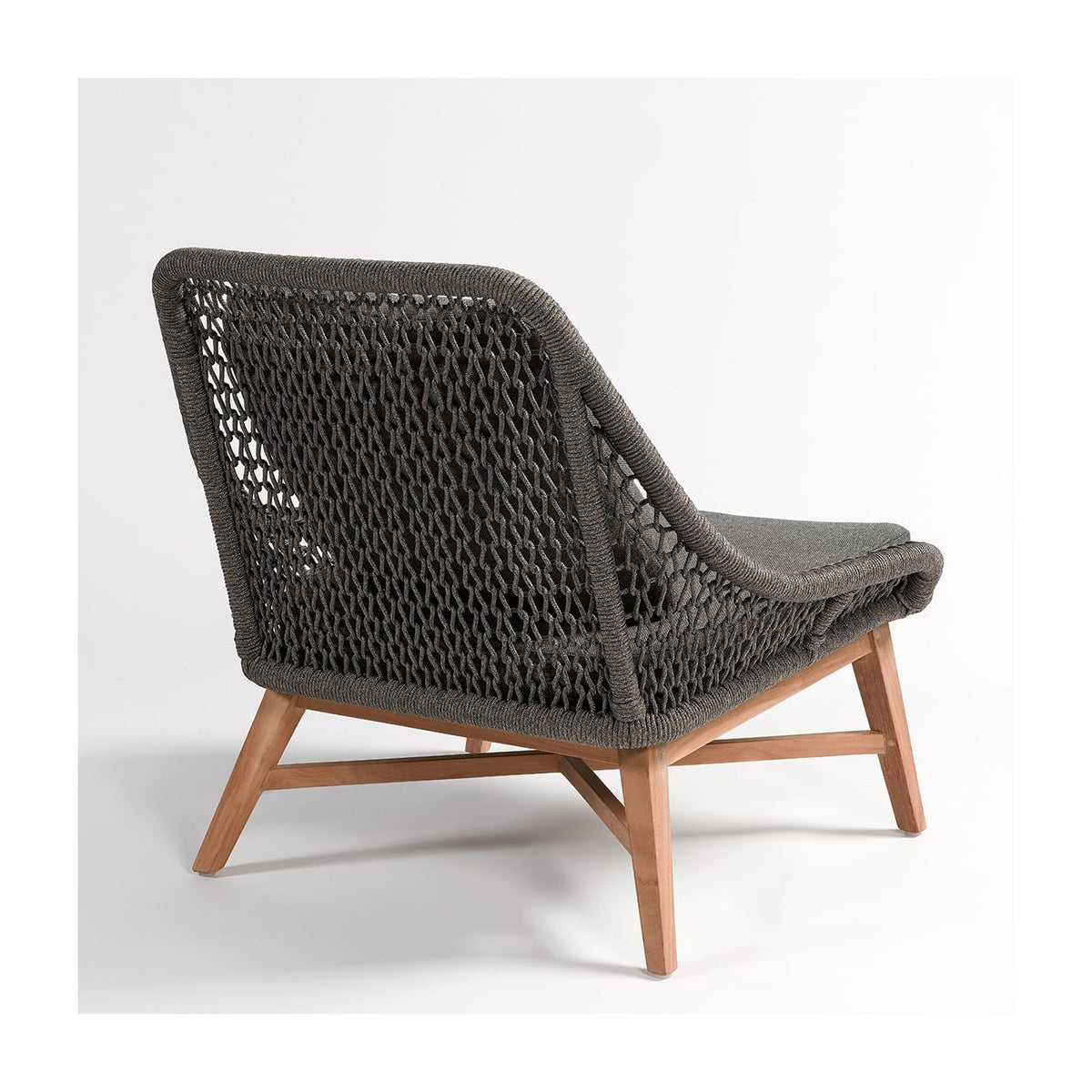 Sillón bajo de teca y cuerda Serrano