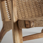 Sillón de teca y fibra natural Barbaria