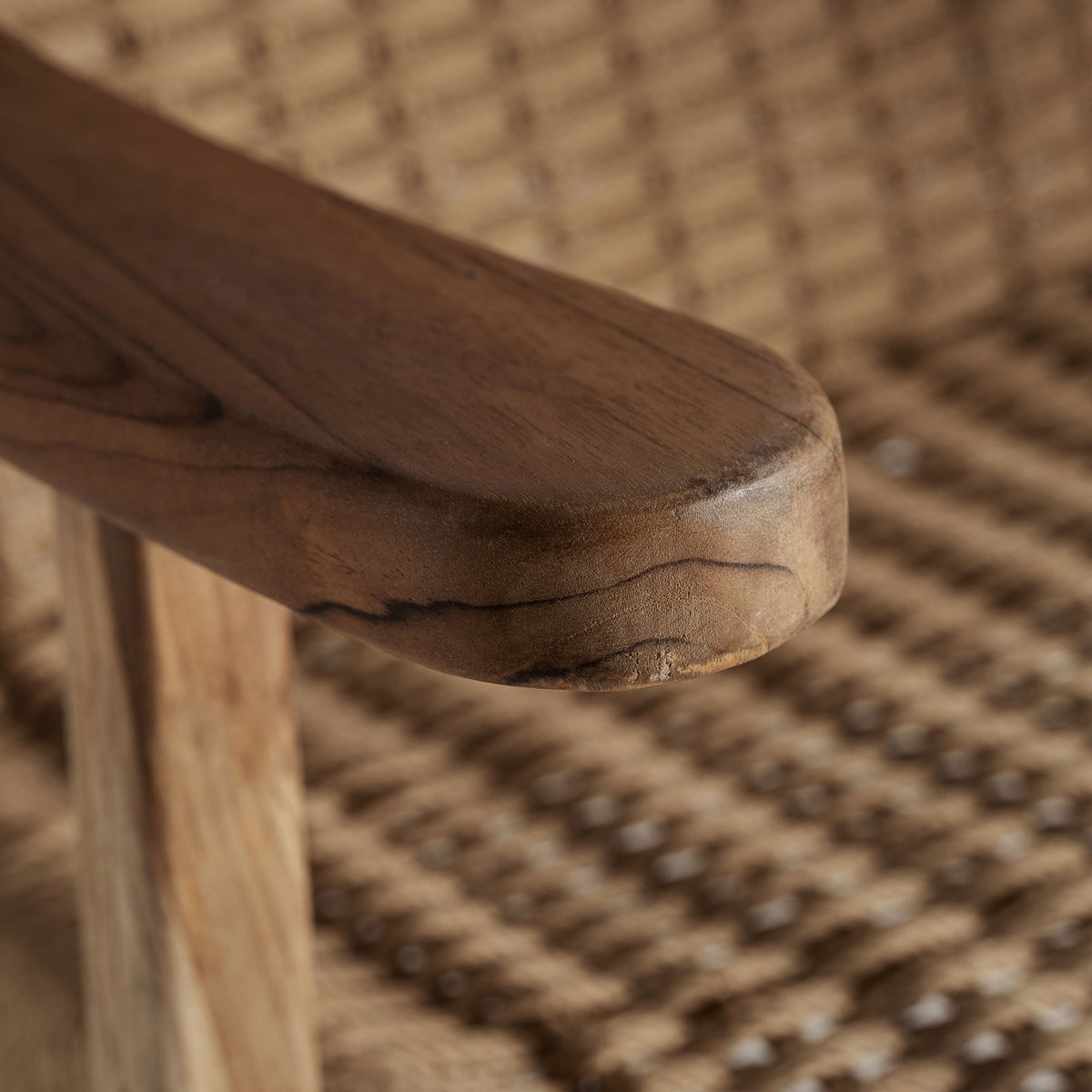 Sillón de teca y fibra natural Barbaria