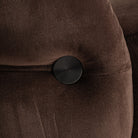 Sillón de terciopelo chocolate Cala Escondida