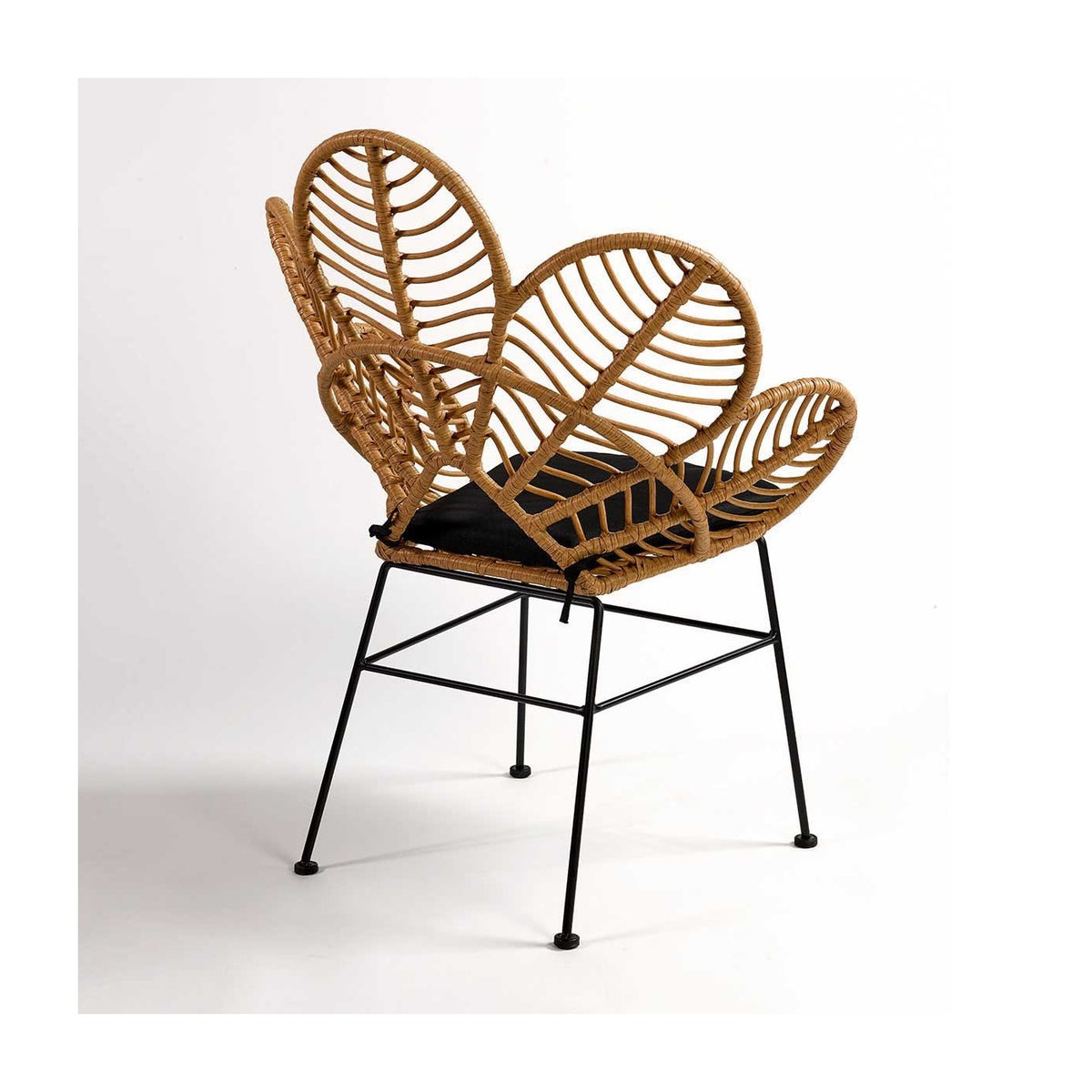 Sillón de exterior de ratán sintético en forma de flor Luque