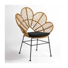 Sillón de exterior de ratán sintético en forma de flor Luque