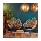 Sillón de exterior de ratán sintético en forma de flor Luque