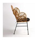Sillón de exterior de ratán sintético en forma de flor Luque