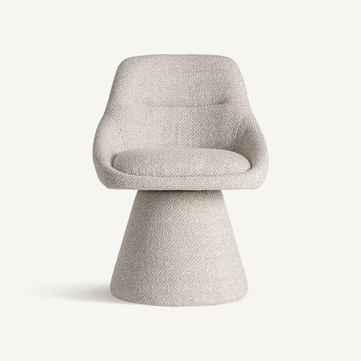 Sillón giratorio de algodón beige Sant Carles
