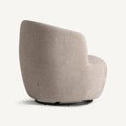 Sillón giratorio de chenilla beige Sant Miquel