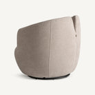Sillón giratorio de chenilla beige Sant Miquel