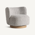 Sillón giratorio tapizado gris Sant Llorenç