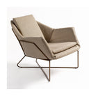 Sillón de lino y metal dorado Roque