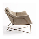 Sillón de lino y metal dorado Roque