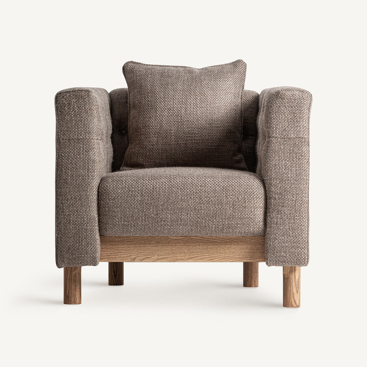 Sillón tapizado beige Cala Llonga