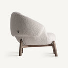 Sillón tapizado beige y olmo Es Caló