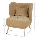 Sillón tapizado con patas de aguja Joel