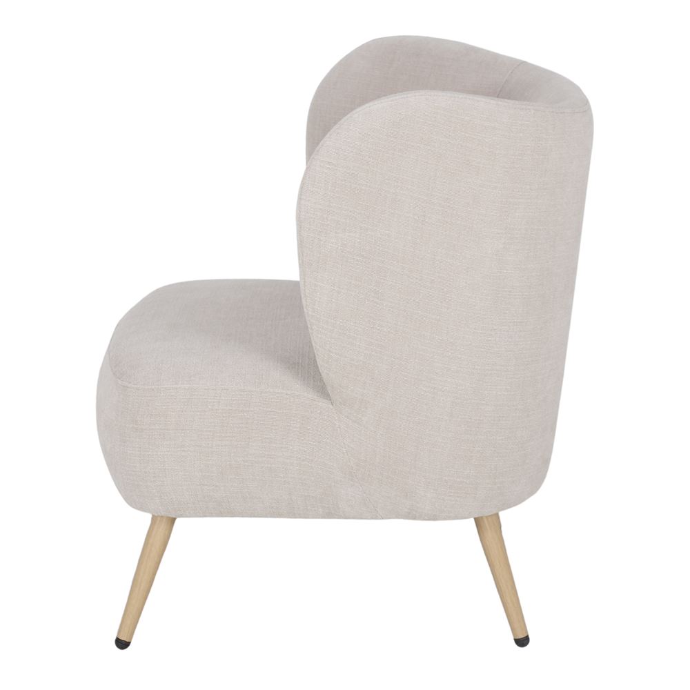Sillón tapizado con patas de aguja Joel