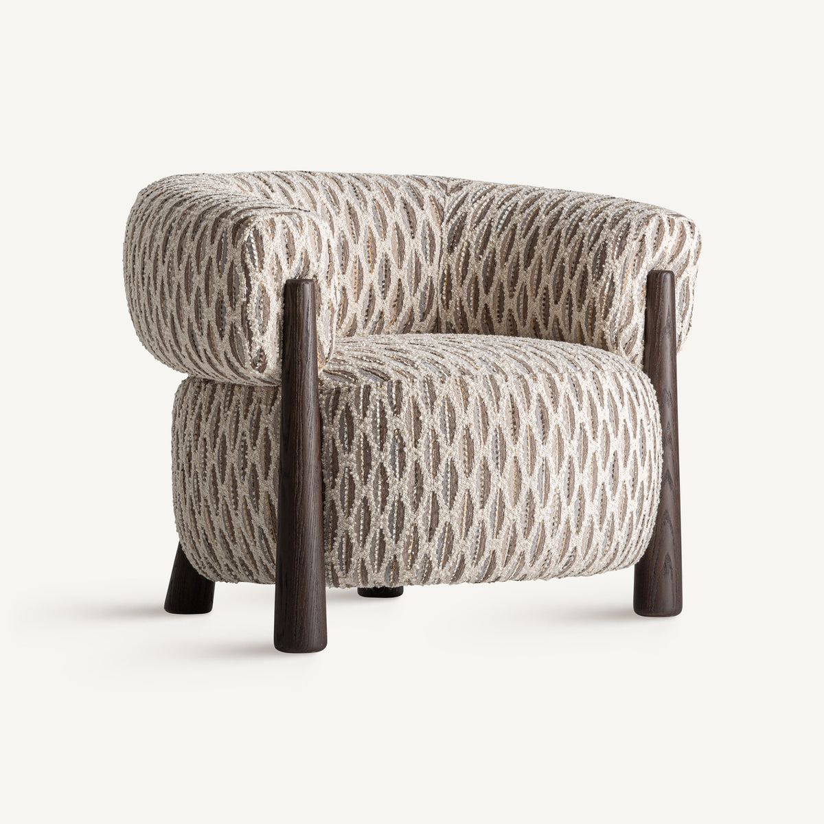 Sillón tapizado de fresno wengué Pašman