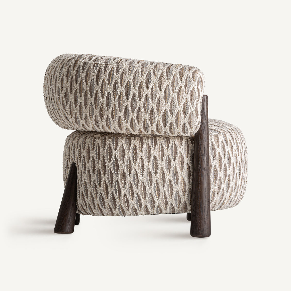 Sillón tapizado de fresno wengué Pašman