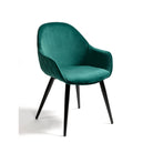 Sillón tapizado verde con costuras geométricas Soportújar