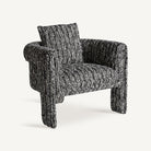 Sillón tapizado negro Es Cubells
