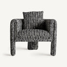 Sillón tapizado negro Es Cubells